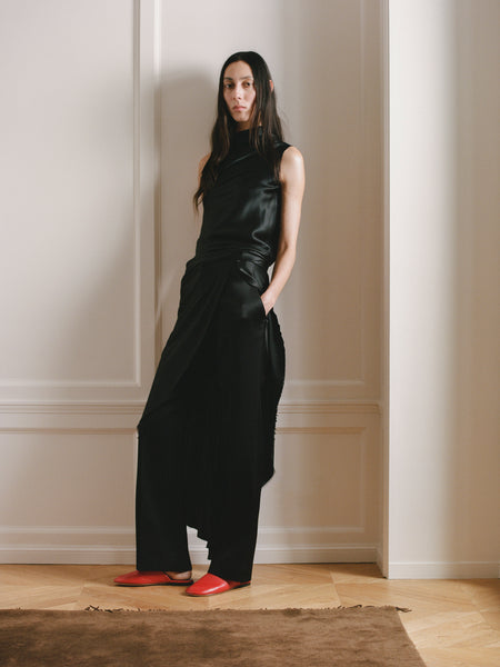 floor slide in red leather - Second Image