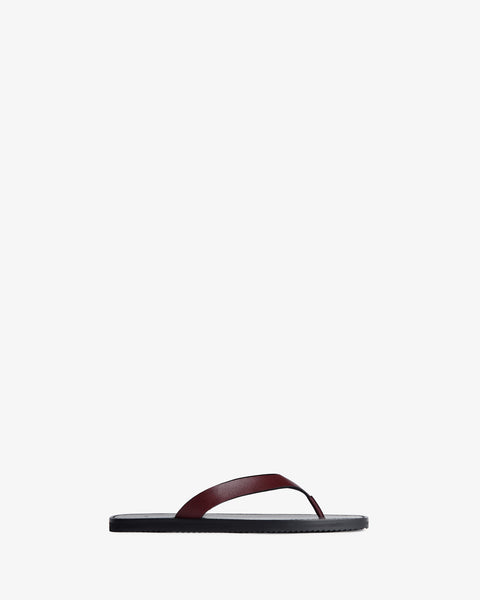 Vermelho Flat Bordeaux Leather