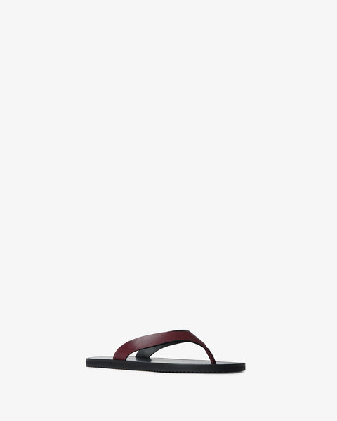 Vermelho Flat Bordeaux Leather
