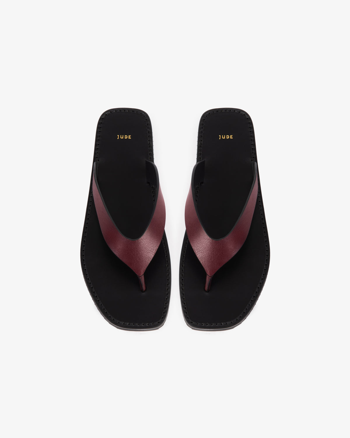 Vermelho Flat Bordeaux Leather