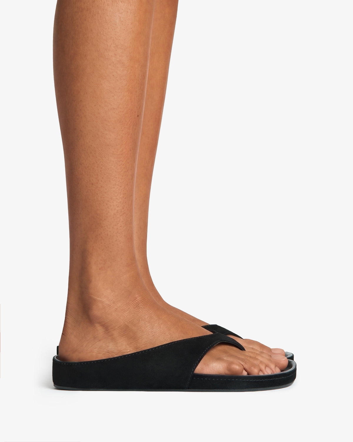Yaga Flat Black Suede Leather