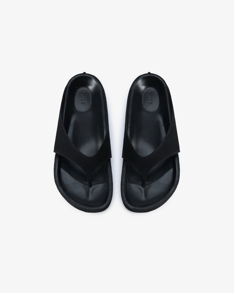 Yaga Flat Black Suede Leather