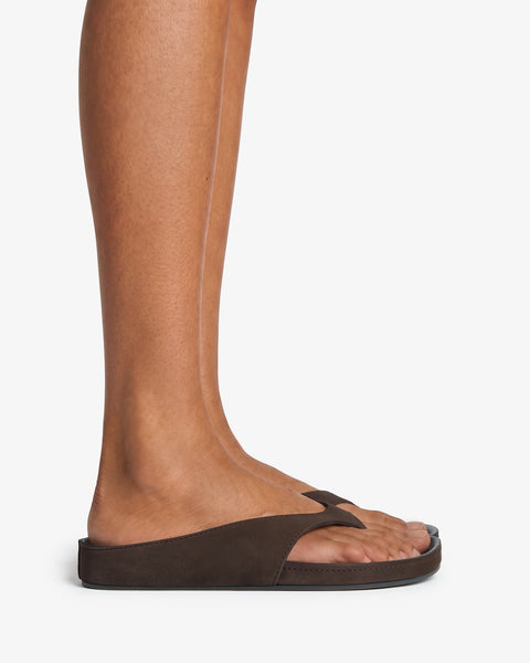 Yaga Flat Brown Nubuck Leather