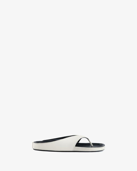 Yaga Flat Off-White Leather