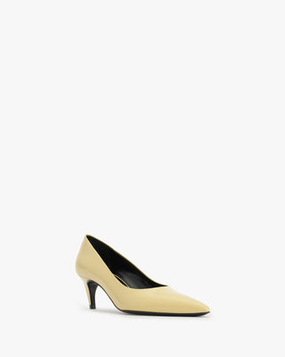 Blade Pump in Beige Brushed Leather - Second Image