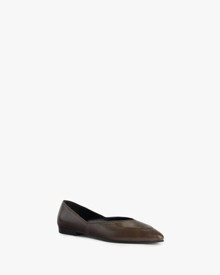blanche ballerina in mocha leather - Second Image