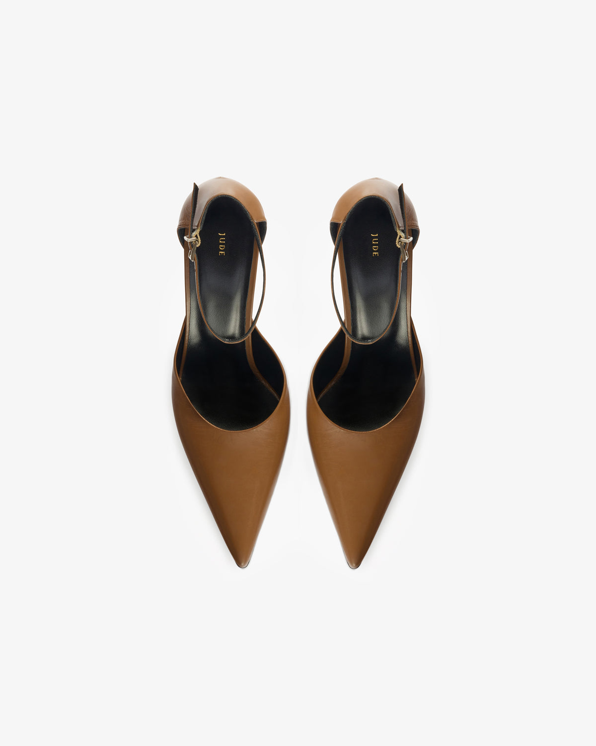 court pump in saddle brown leather