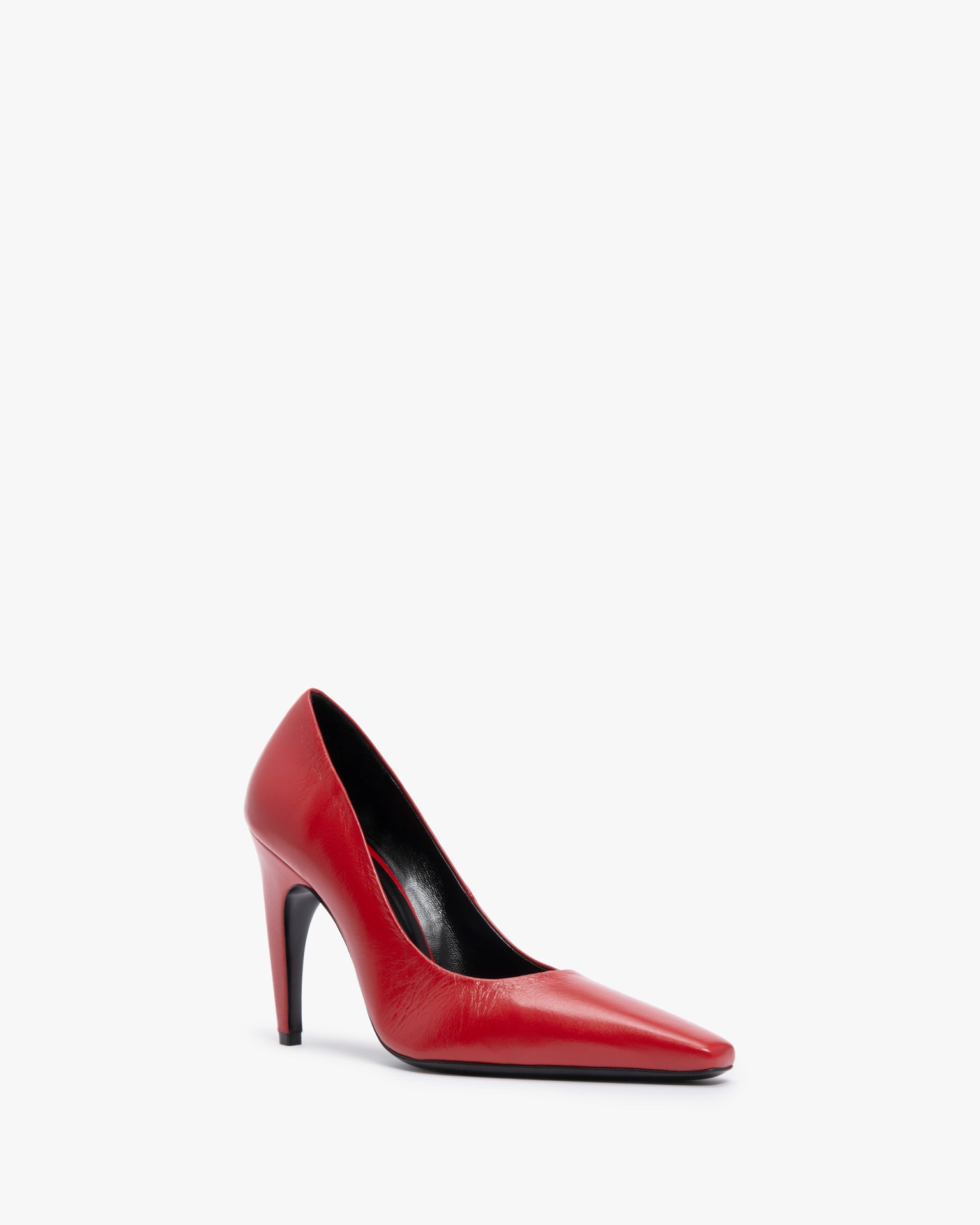 haze pump in red creased leather – JUDE