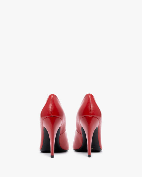 Fame Pump in Red Leather