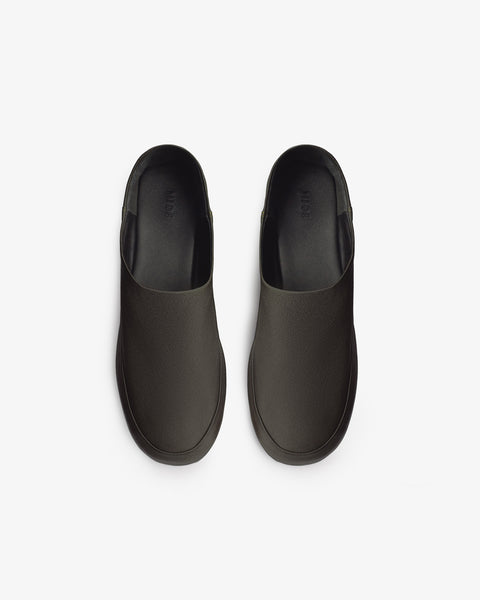 floor slipper in espresso leather