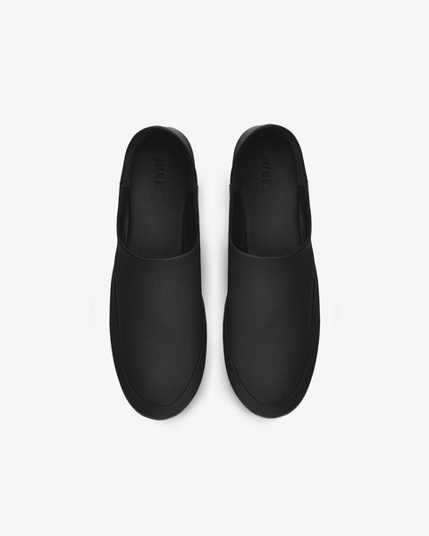 floor slipper in black leather