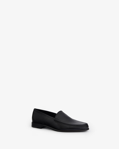 gomper loafer in black leather - Second Image
