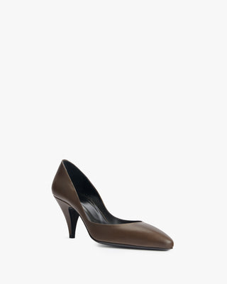 haze pump in mocha leather - Second Image