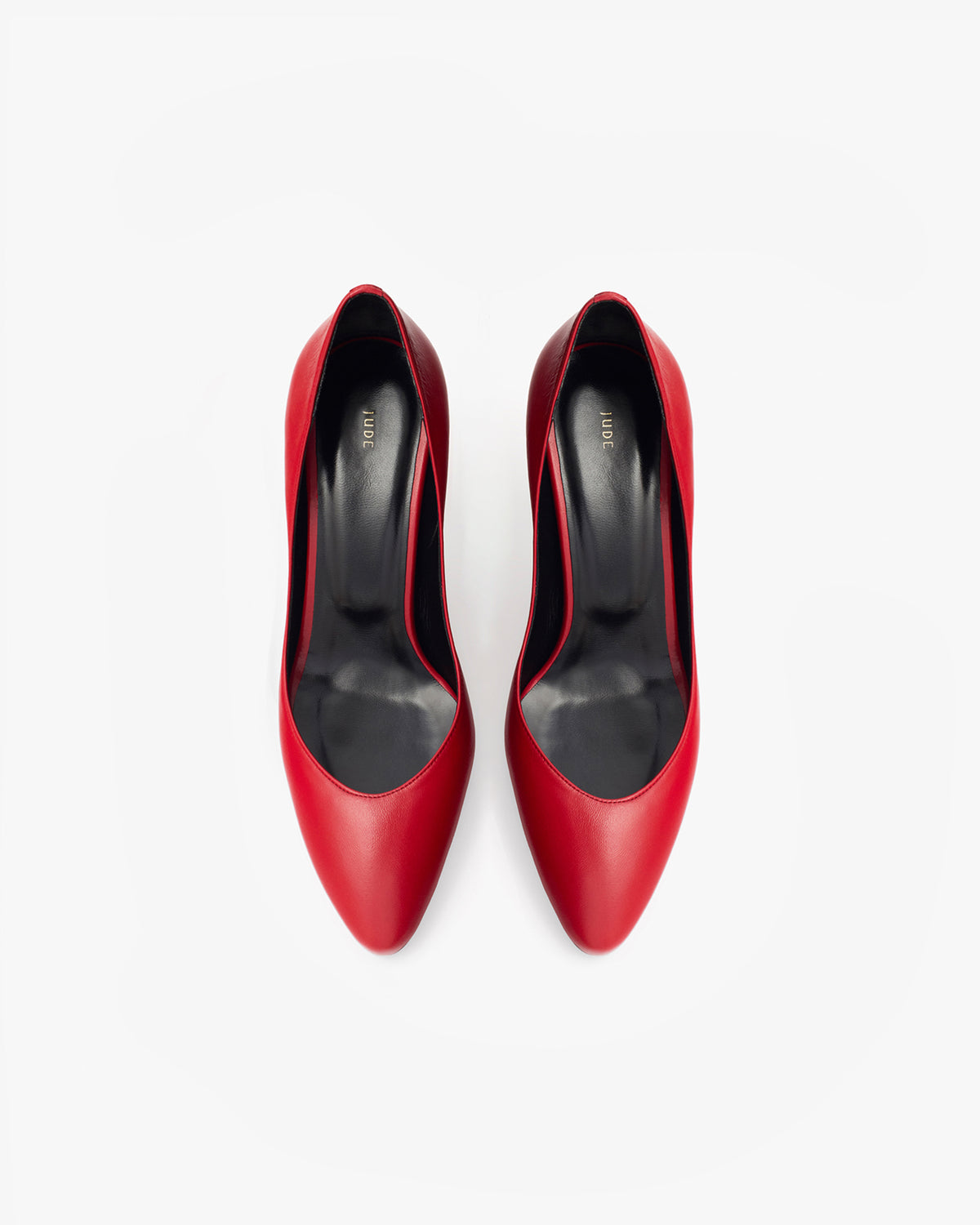 haze pump in red creased leather