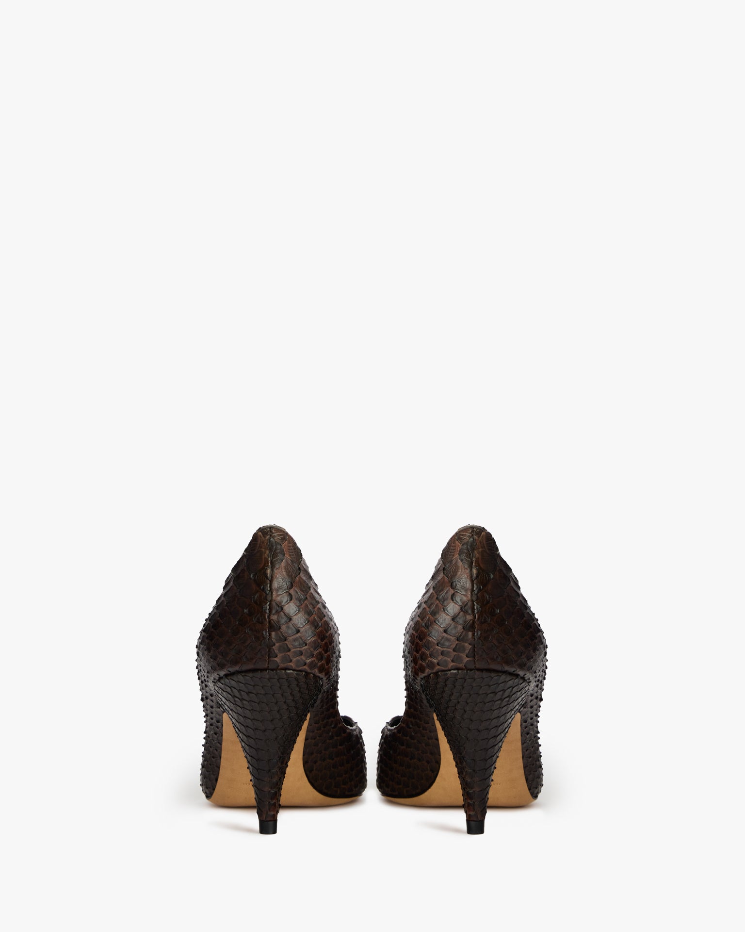 Haze Pump in Dark Brown Python Leather – JUDE Haze Pump in Dark Brown Python Leather – JUDE