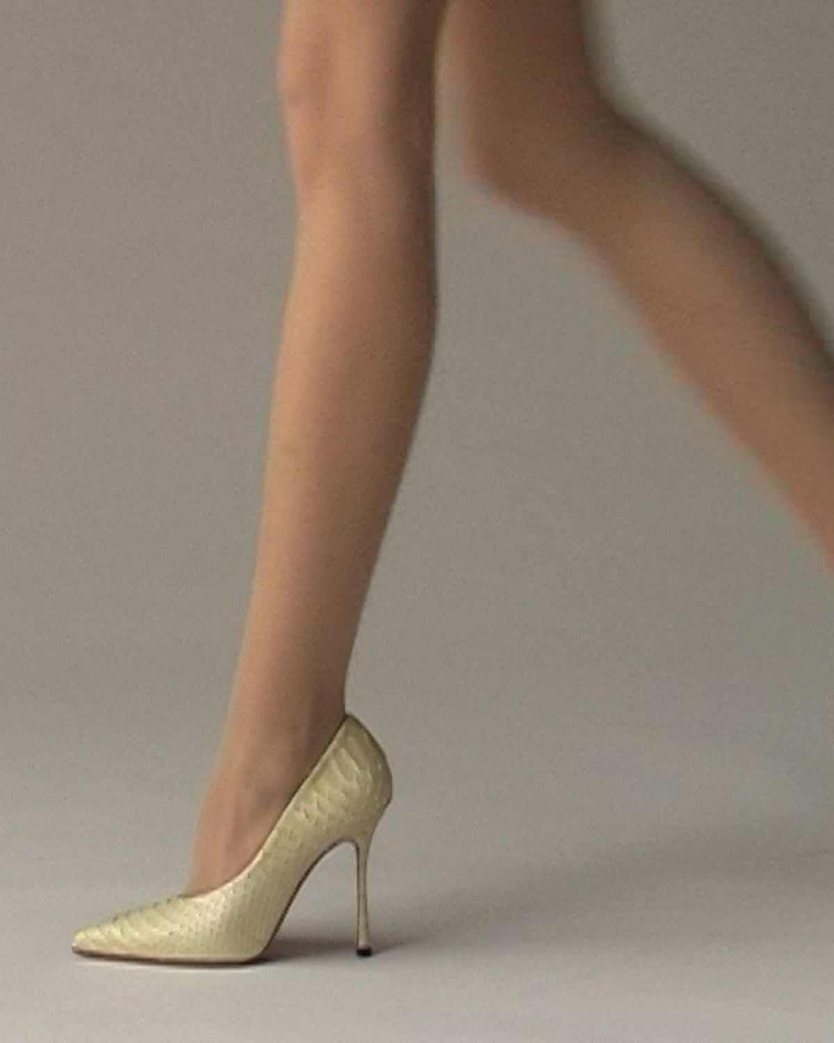 Kiss Pump Beige Python Leather
