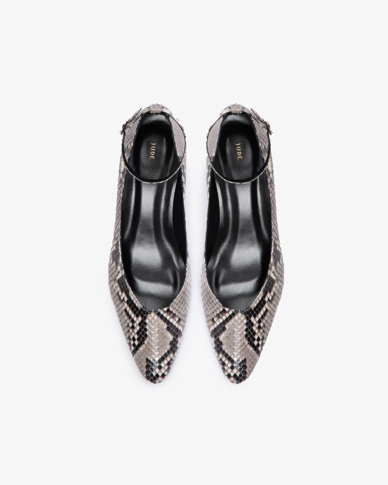 Mode Ballerina in Stone Python Leather – JUDE