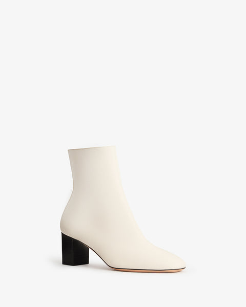 rook ankle boot in white leather - Second Image